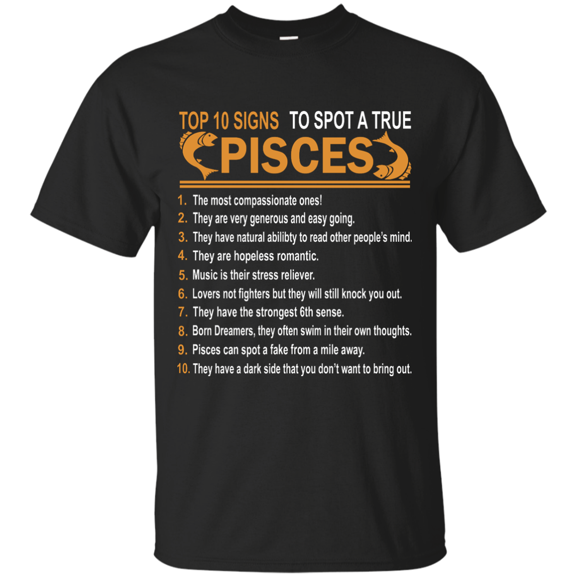 Top 10 Signs To Spot A True Pisces shirt, sweater, tank - iFrogTees