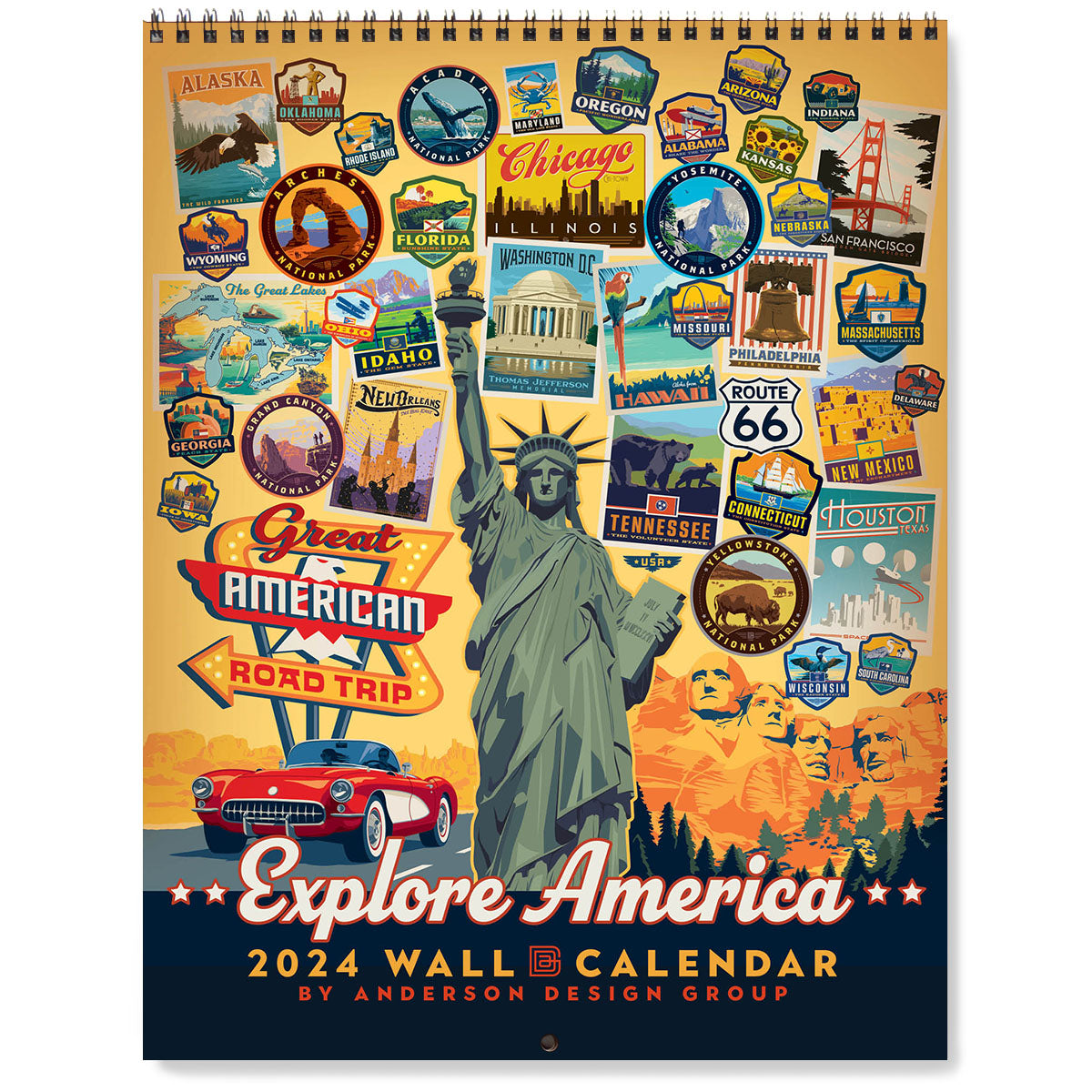 2024 Wall Calendar: Explore America