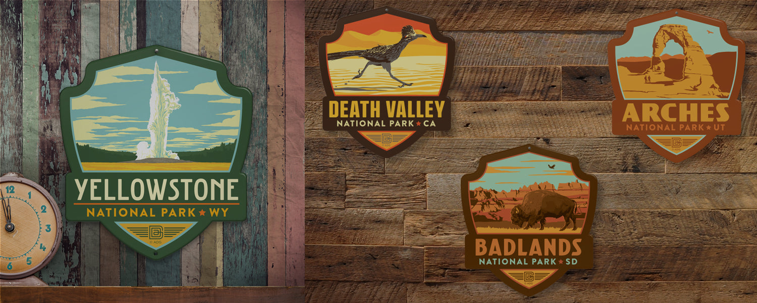 Metal Emblem Signs: National Parks