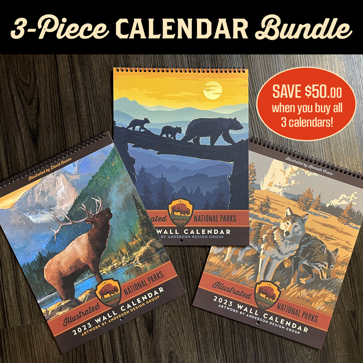2023 Wall Calendar: 3-Piece Bargain Bundle (Save $50!)