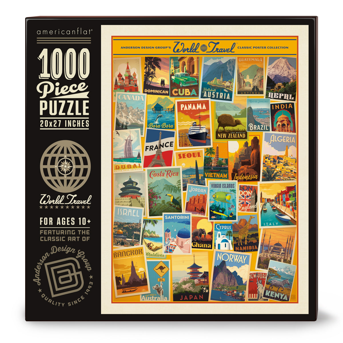 1000-Pc. Puzzle: World Travel Collage (Best Seller!)