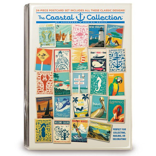 POSTCARDS: Coastal Collection 24-piece Set