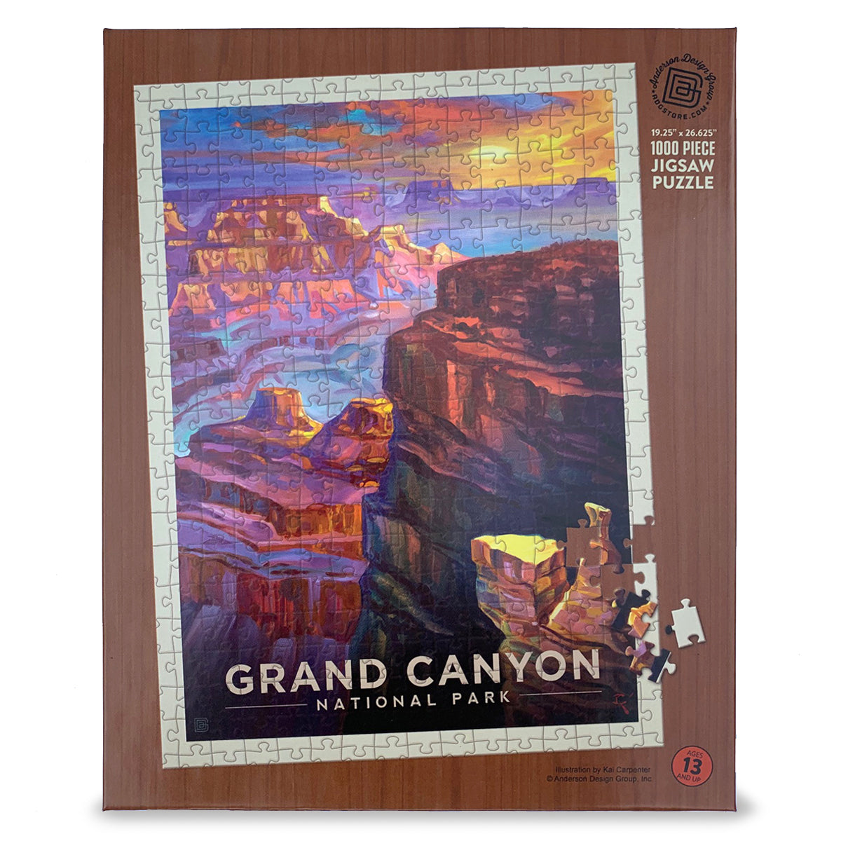 1000-Pc. Puzzle: Grand Canyon National Park (Art by Kai Carpenter)