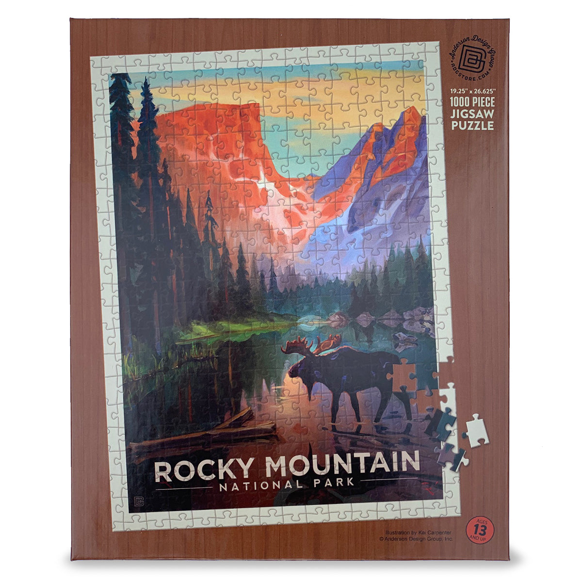 1000-Pc. Puzzle: Rocky Mountain National Park (Art by Kai Carpenter)