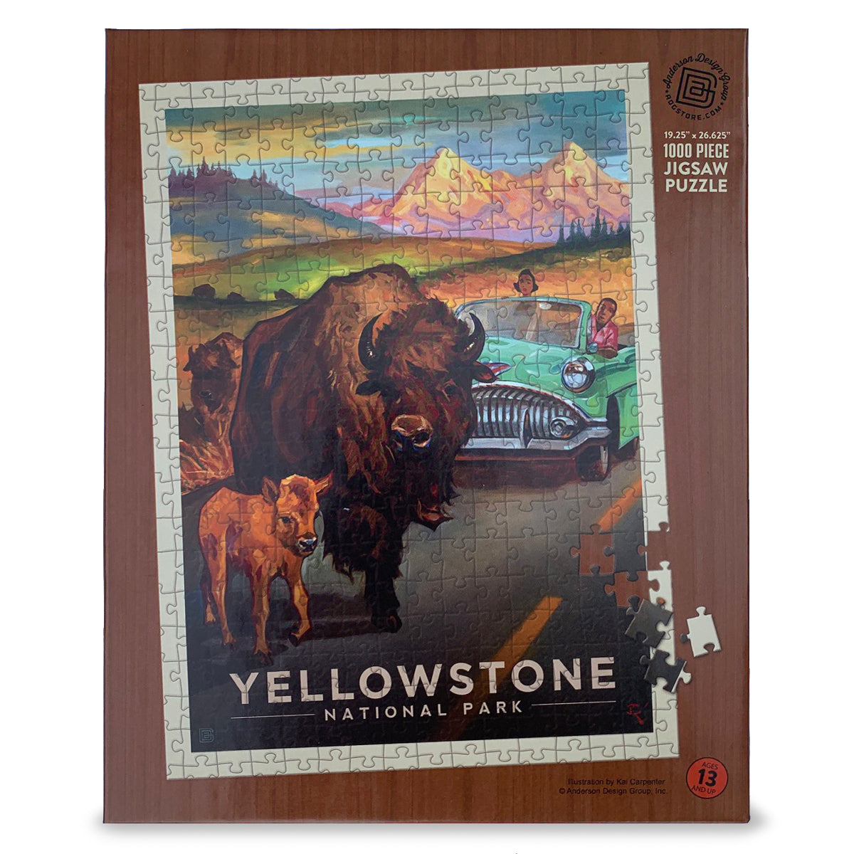 1000-Pc. Puzzle: Yellowstone National Park (Art by Kai Carpenter)
