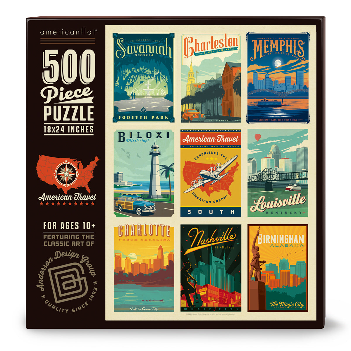 500-Pc. Puzzle: American Travel: South (Bargain—50% OFF!)