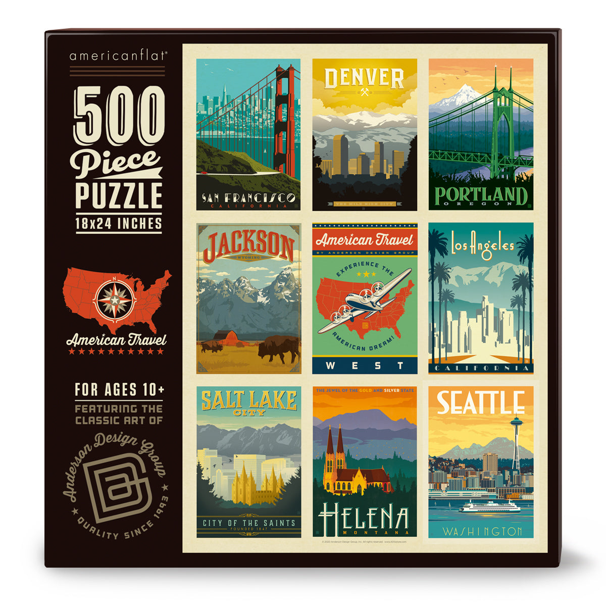 500-Pc. Puzzle: American Travel: West (Bargain—35% OFF!)