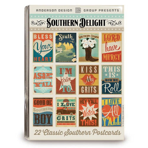 Southern Delight: 22-piece Postcard Set