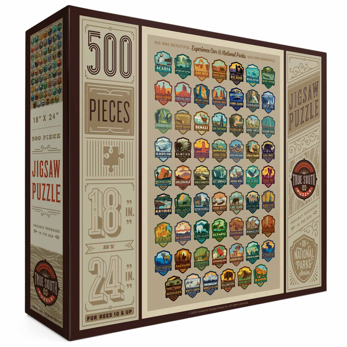 500-Pc. Puzzle: 63 National Parks Emblem Pattern