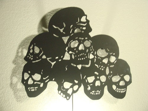 LED Pile of Skull CNC Plasma Metal Wall Sculpture – Metalhead Art ...