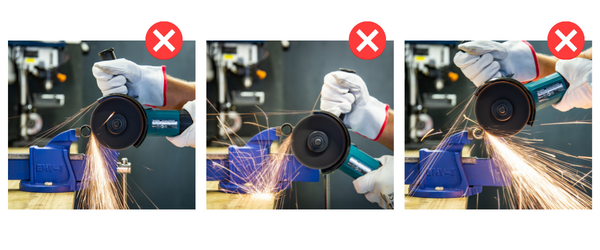 Common mistakes for angle-grinder positioning