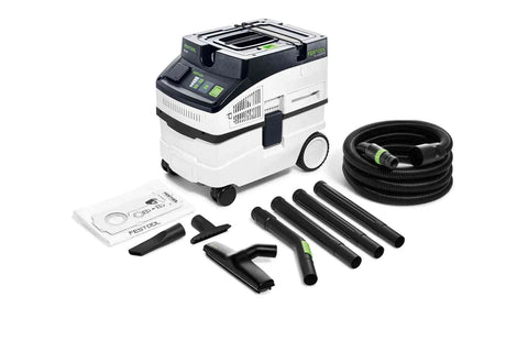 Festool dust extractor with hoses