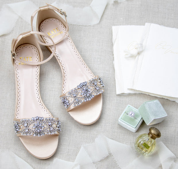 Champagne Wedding Shoes, Blush Bridal 