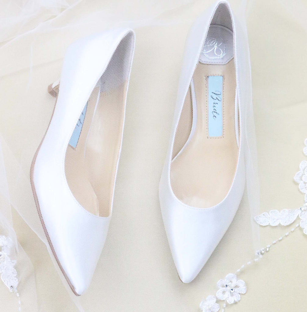 low bridal heels