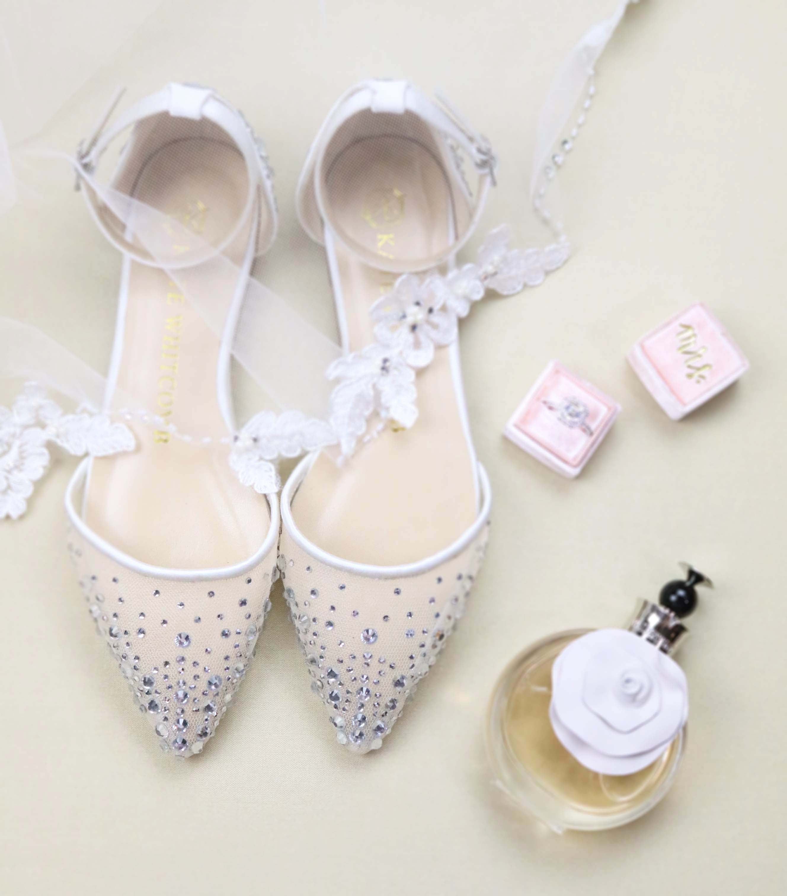 rhinestone wedding shoes for bride