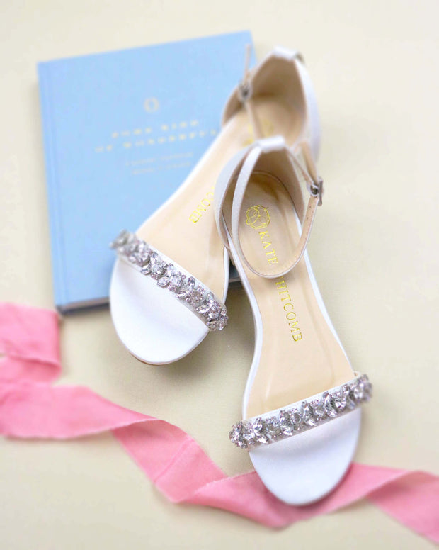 ivory wedding shoes with rhinestones