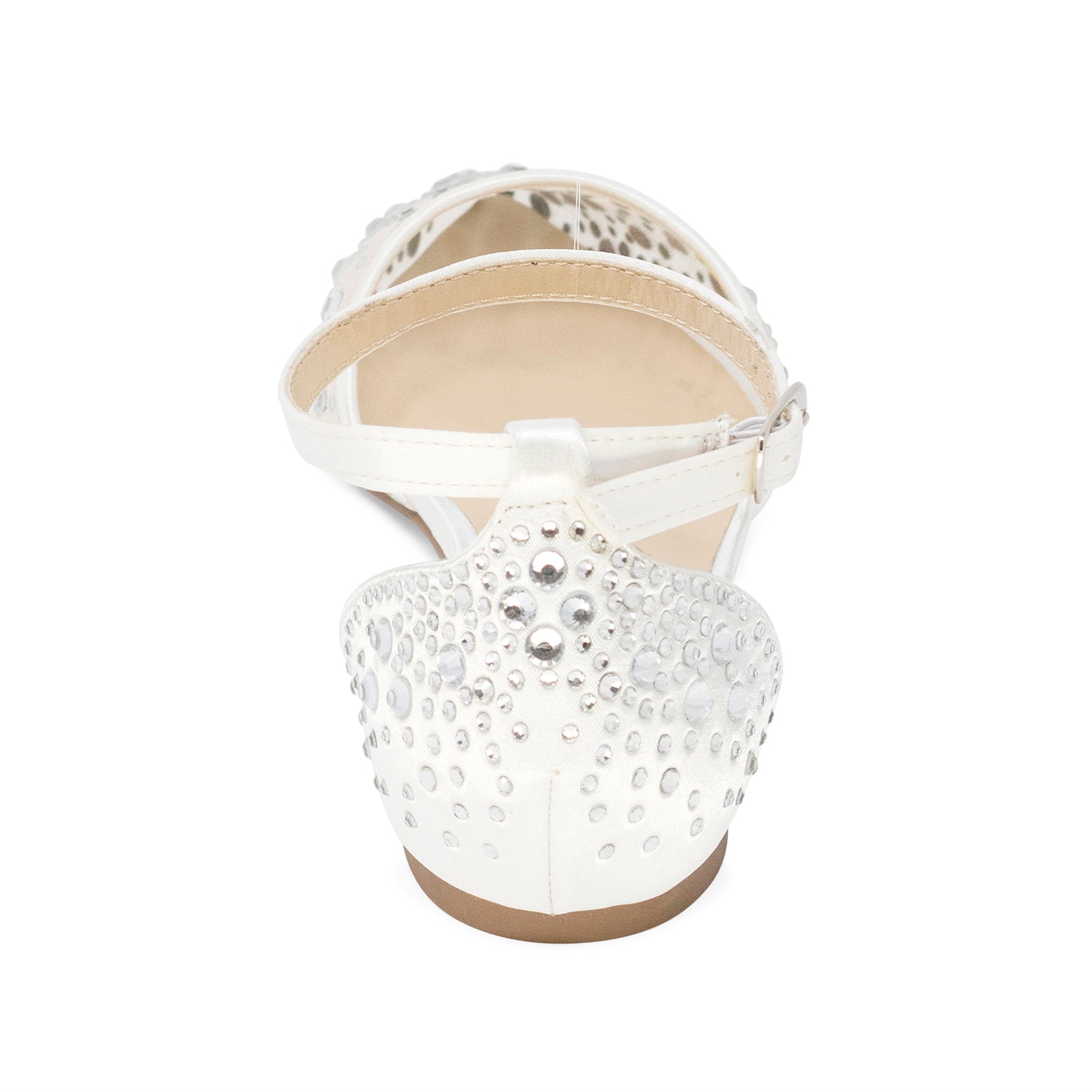 flat ivory bridal shoes