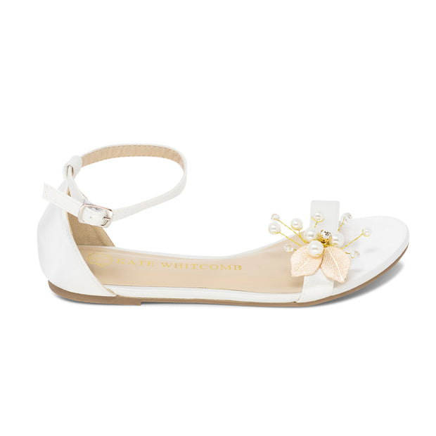 ivory sandals flats for wedding