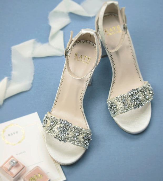ivory wedding shoes 2 inch heel