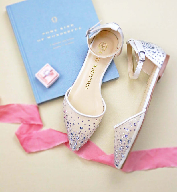 wedding shoes flats ivory