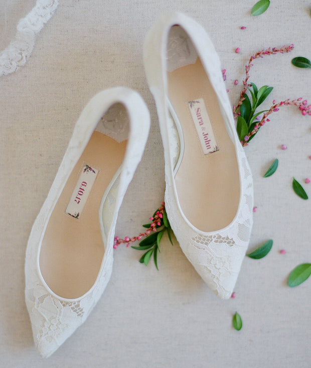 lace bride shoes