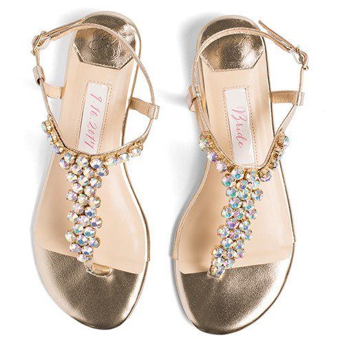 gold bridesmaid shoes flats