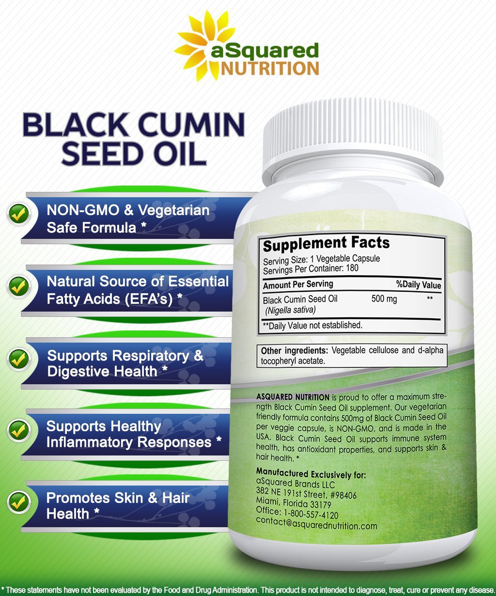 Black Cumin Seed Oil - aSquared Brands
