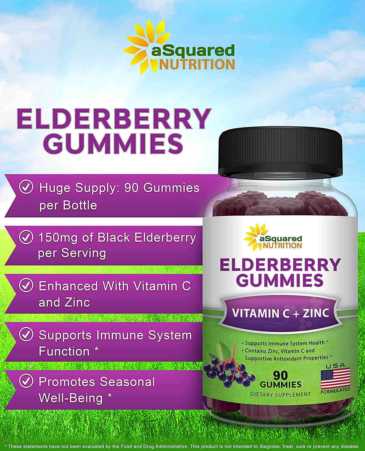 Elderberry Gummies - aSquared Brands