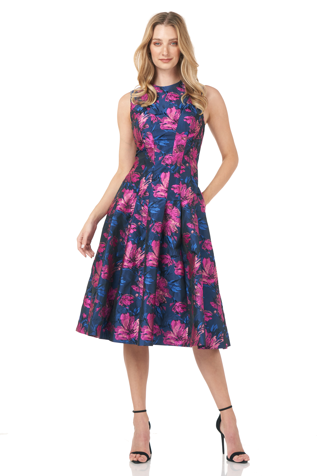 Image of Faye Jacquard Midi Dress