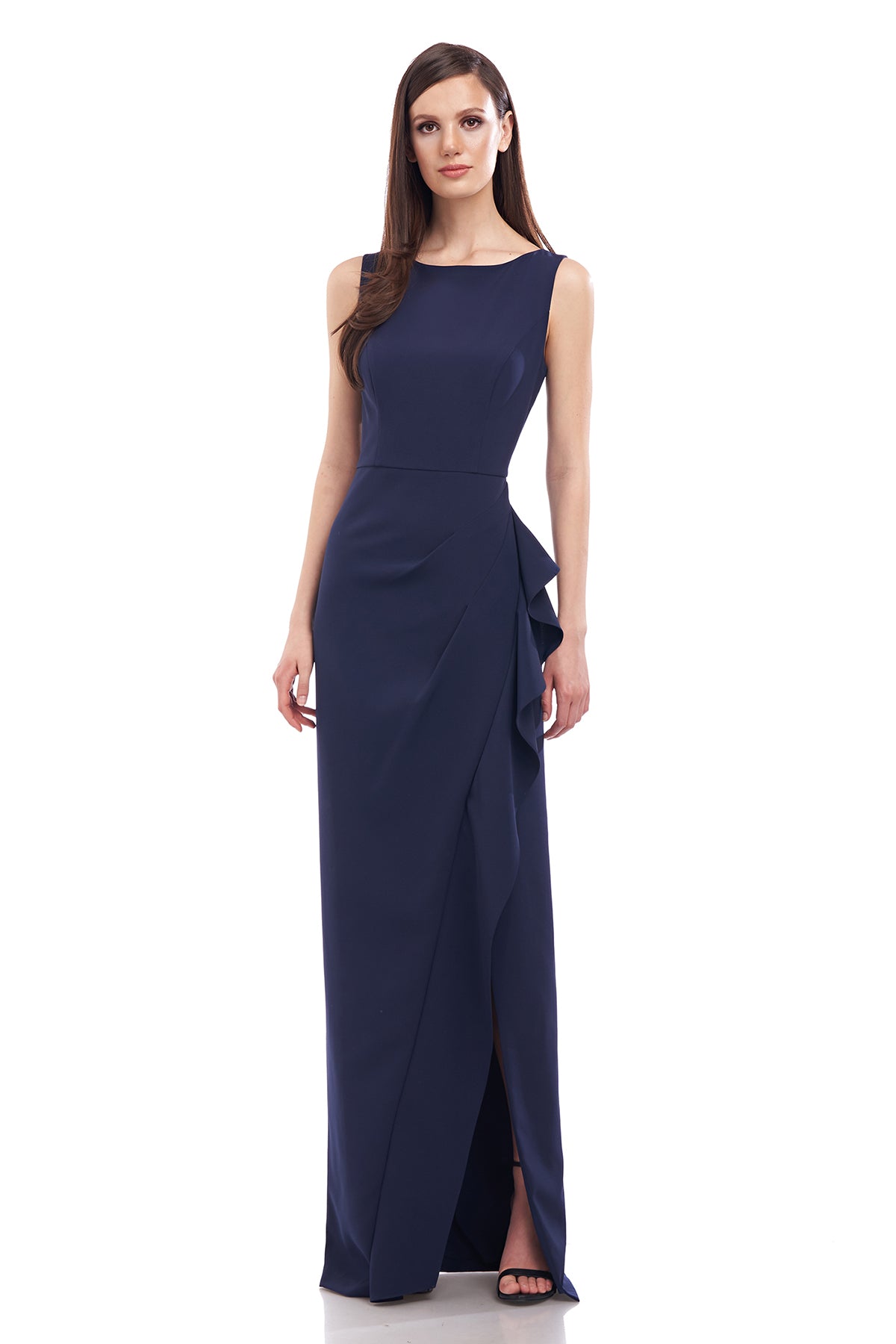 Kay Unger - Kendra Side Drape Gown - Midnight