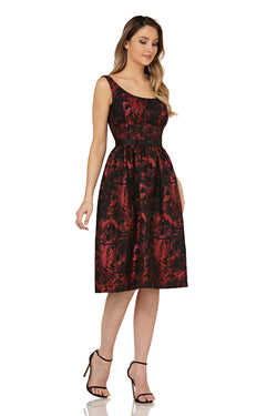 kay unger fit and flare dress