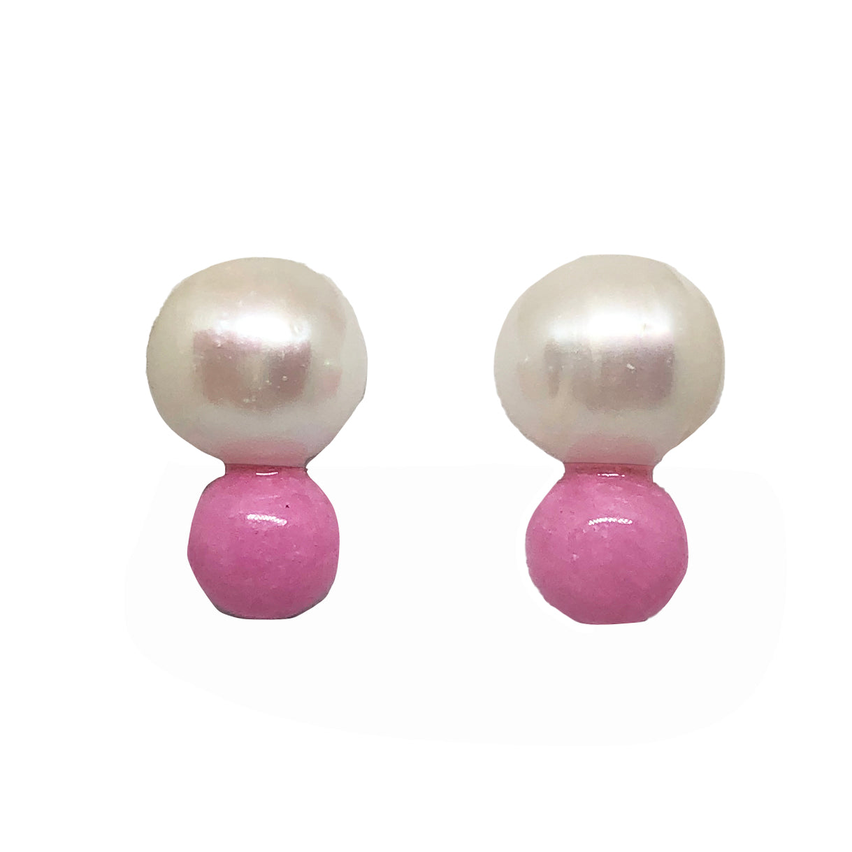 Big Pearl, little bubble gum pink studs