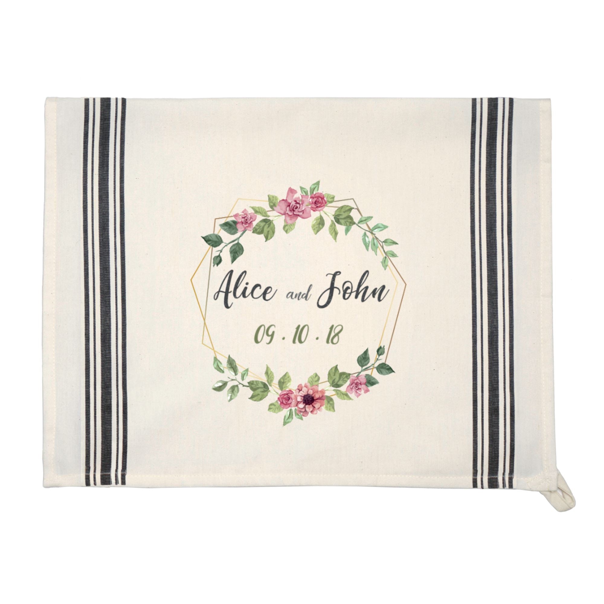 Embroidered Modern Farmhouse Tea Towels with Name – A Gift