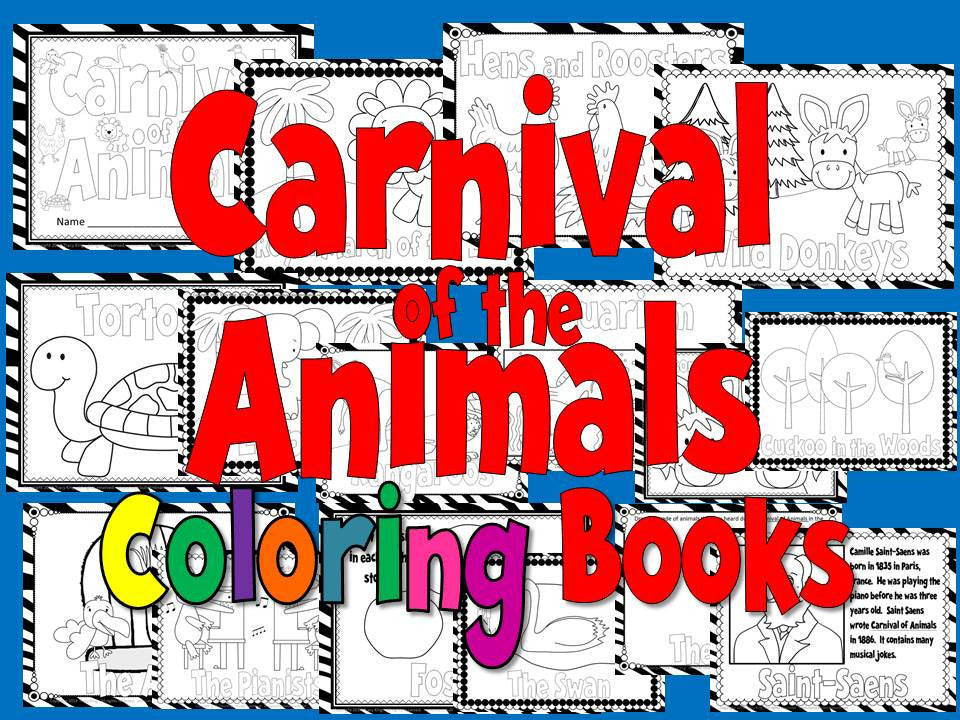 Carnival Of The Animals Coloring Book – The Bulletin Board Lady