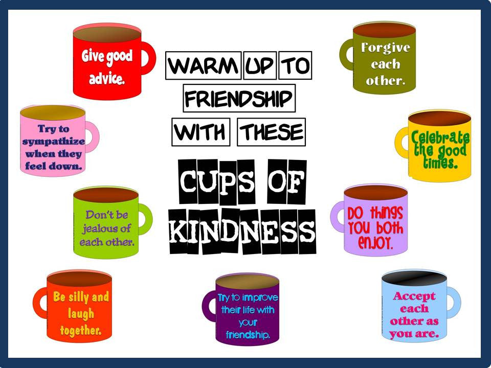 Cups of Kindness Friendship Bulletin Board The Bulletin Board Lady