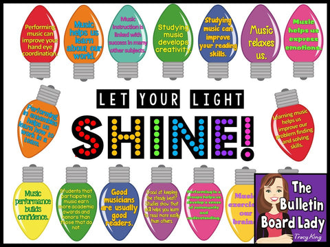 Let Your Light Shine Music Bulletin Board – The Bulletin Board Lady