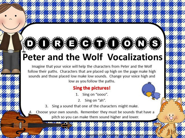 Peter and the Wolf Vocalizations – The Bulletin Board Lady