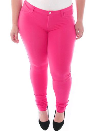 plus size hot pink jeans