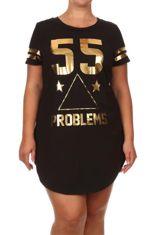 black and gold outfits for plus size