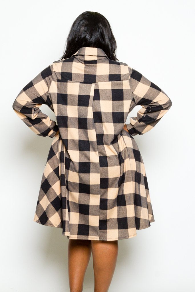 plus size flannel dress