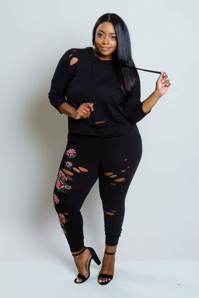 plus size jogger sets