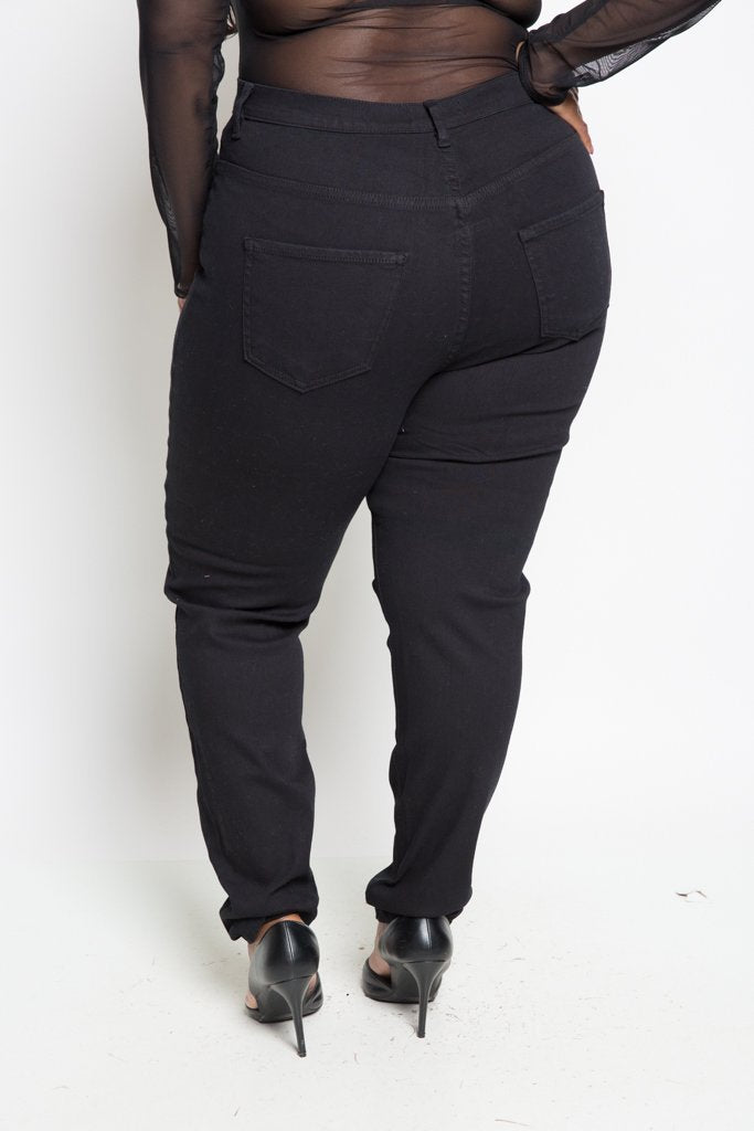 plus size high waisted black pants