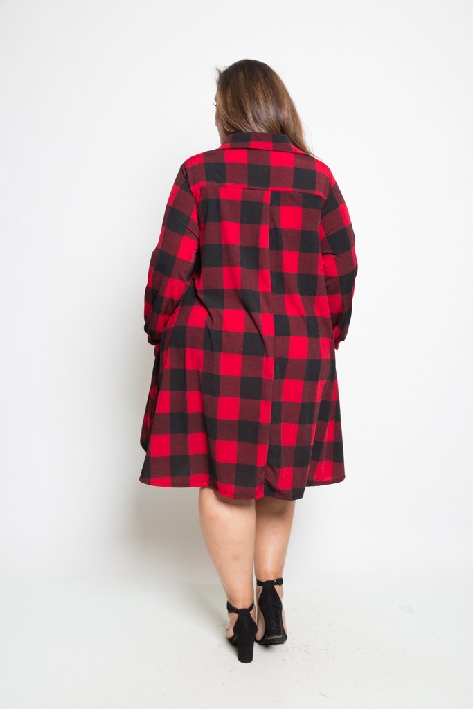 plus size flannel dress