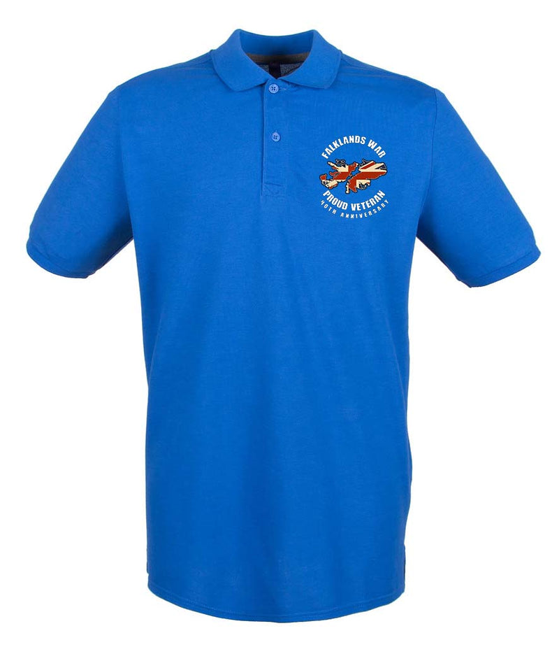 FALKLANDS WAR VETERAN 40th Anniversary Embroidered Polo Shirt