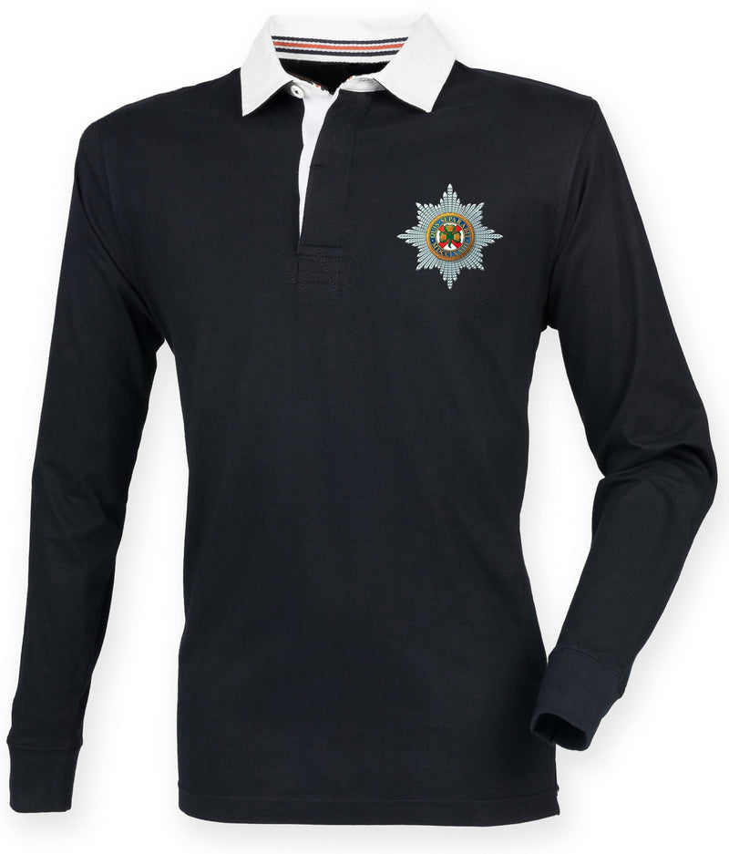 Rugby Shirts - The Irish Guards Premium Superfit Embroidered Rugby Shirt