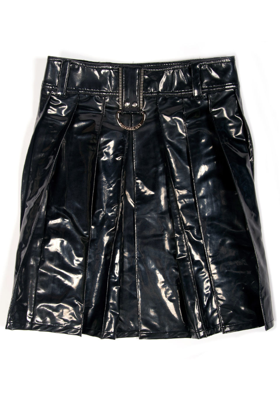 Lip Service Vintage Men's Classic PVC Kilt in Black - 960 x 1440 jpeg 177kB