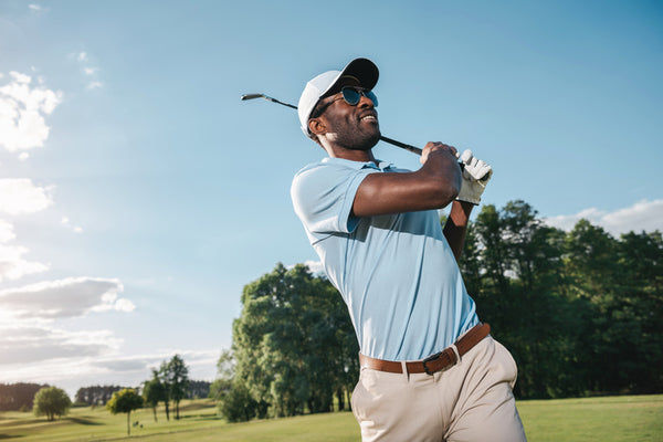 man playing golf