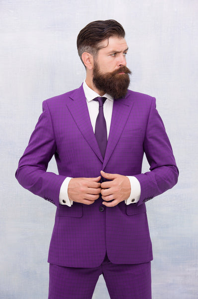 Man in purple suit