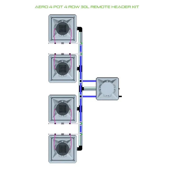 Alien Hydroponics AERO System - 4 Pot 4 Row