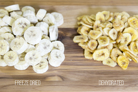Freeze Dried Bananas vs Dehydrated Bananas